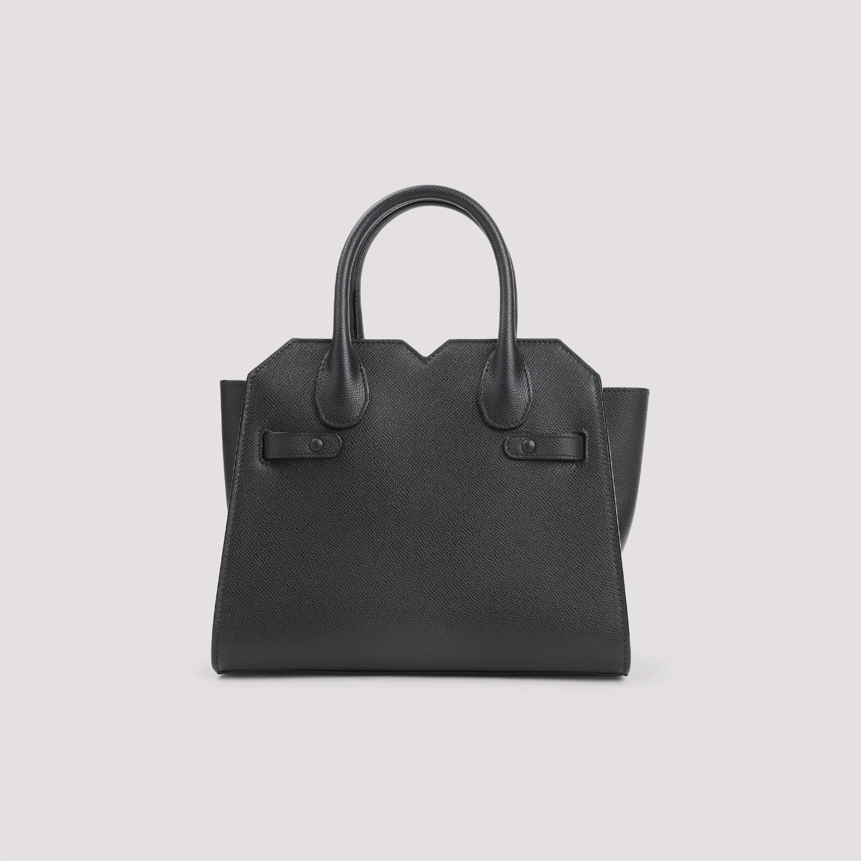 Milano Mini Handbag Black Calf Leather Bag