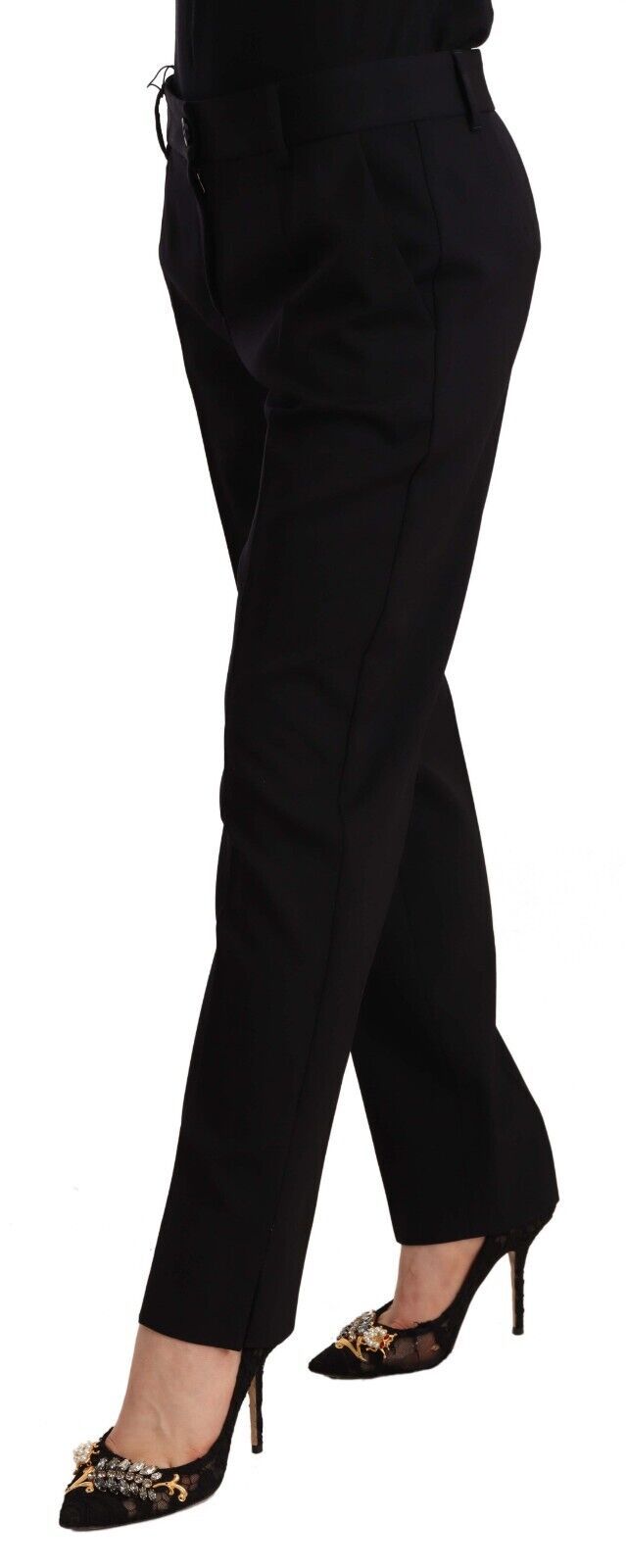 Dolce & Gabbana 96% Virgin Wool trousers in black
