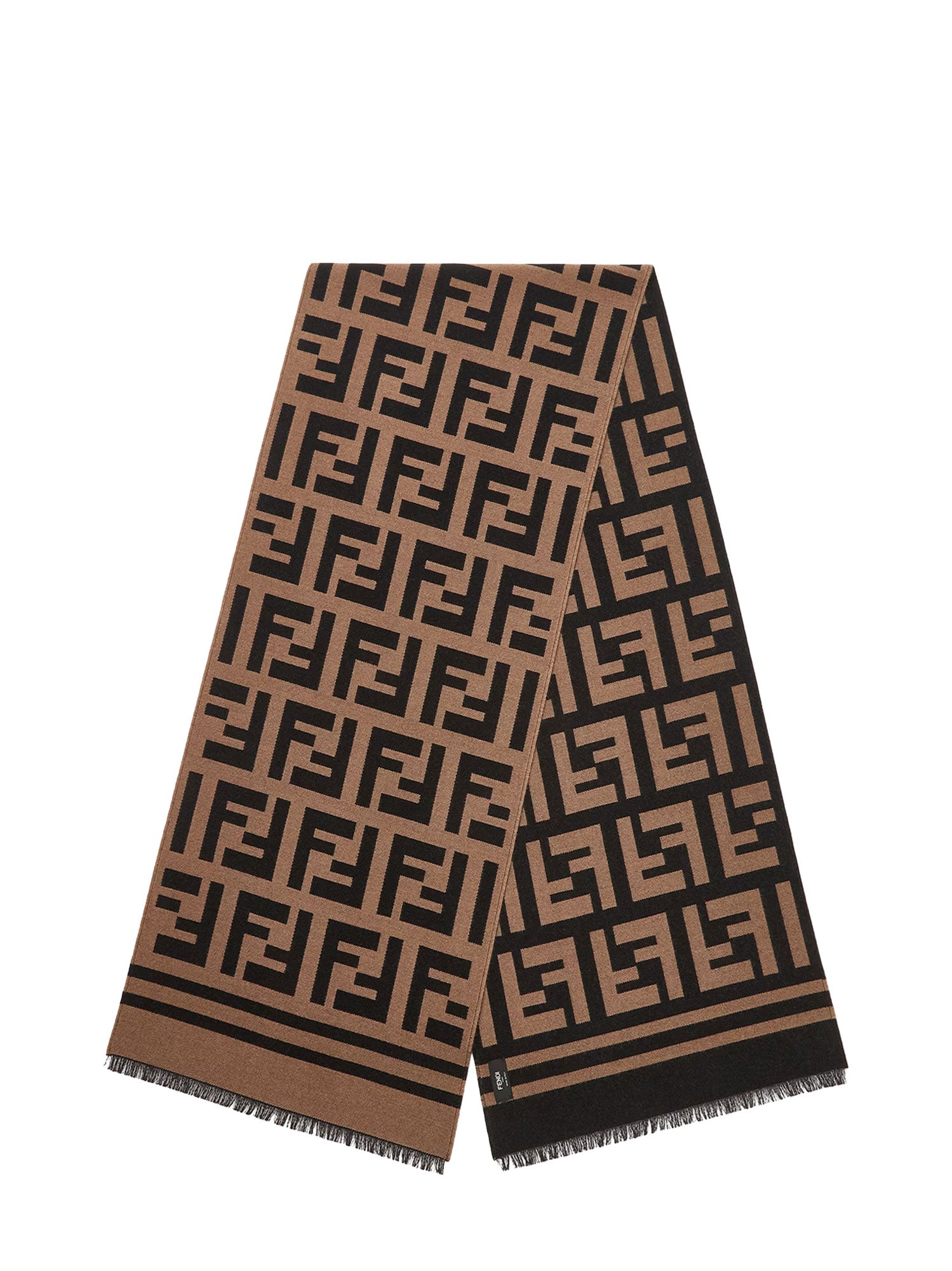 Fendi Scarfs Camel Lana Seta