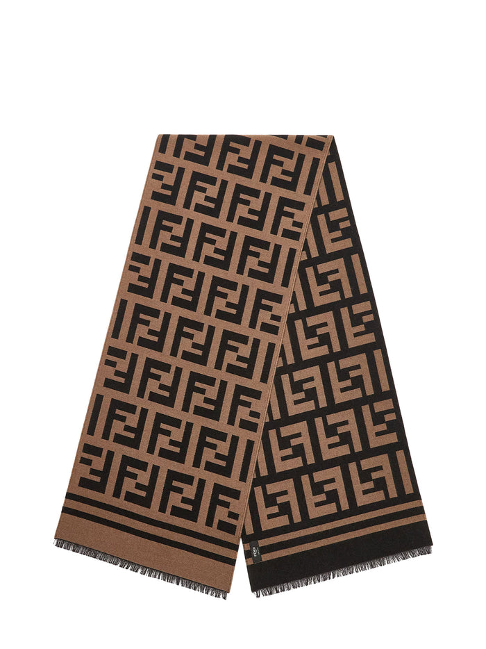 Fendi Scarfs Camel Lana Seta