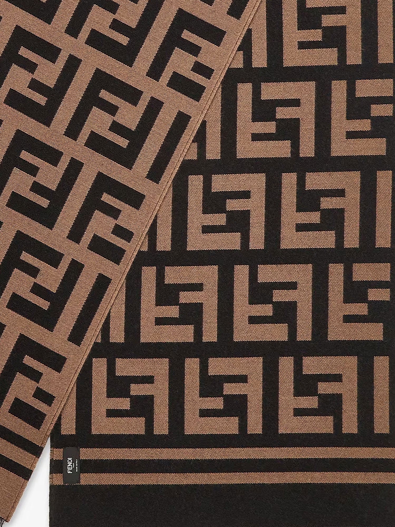 Fendi Scarfs Camel Lana Seta
