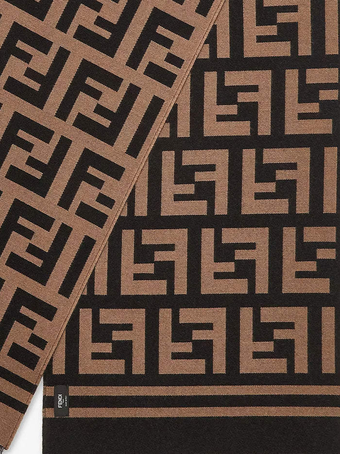Fendi Scarfs Camel Lana Seta