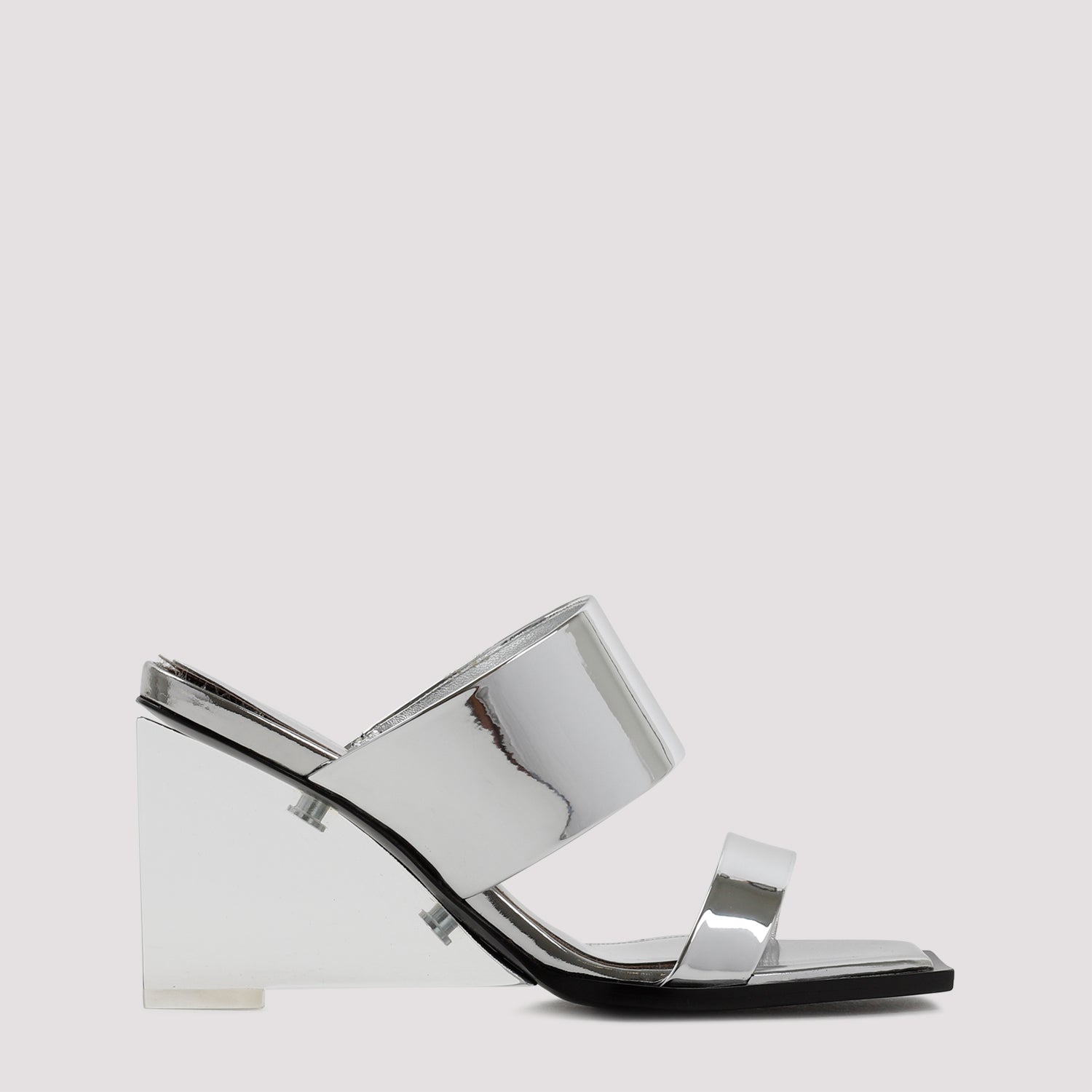 Sandals Metallic Calf Leather Glass Shoe