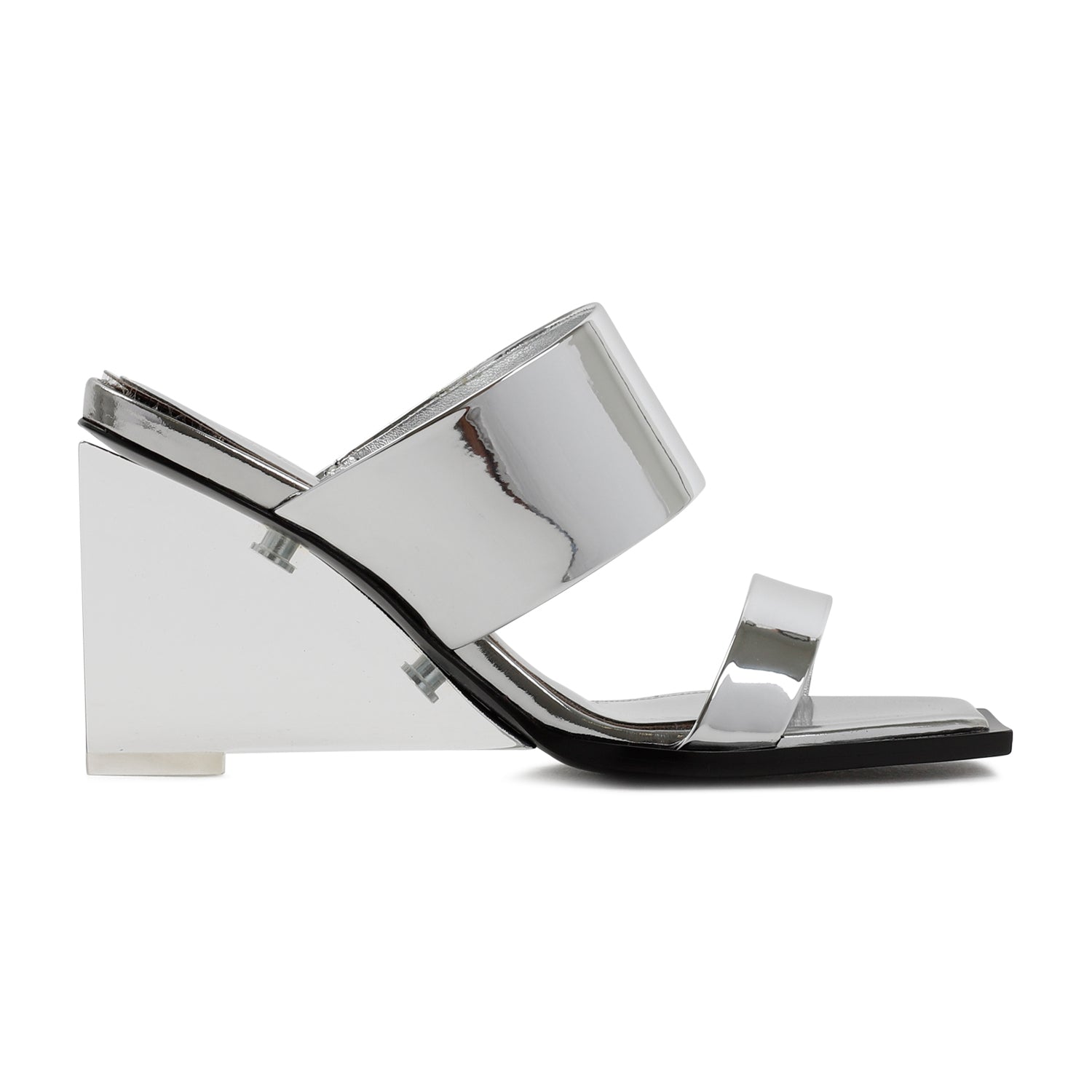Sandals Metallic Calf Leather Glass Shoe