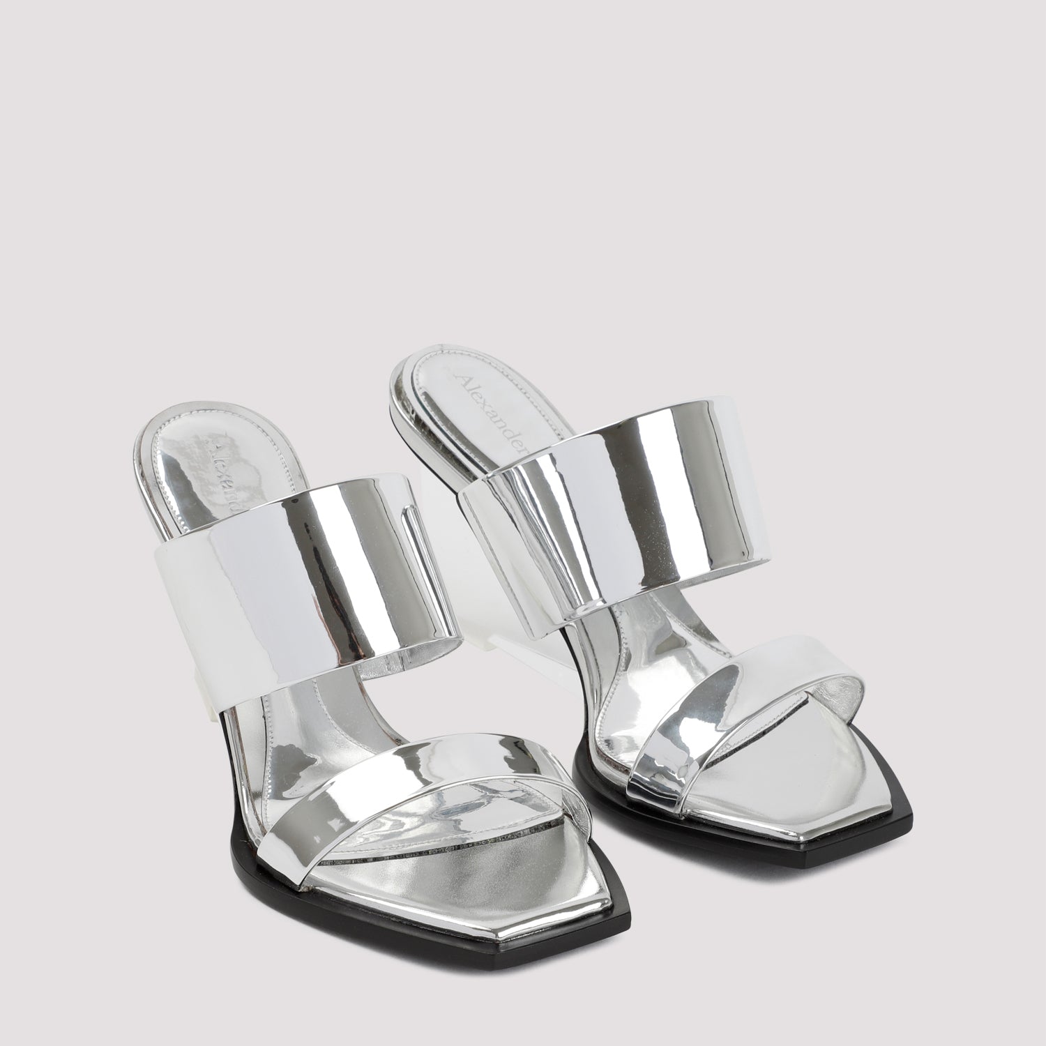 Sandals Metallic Calf Leather Glass Shoe