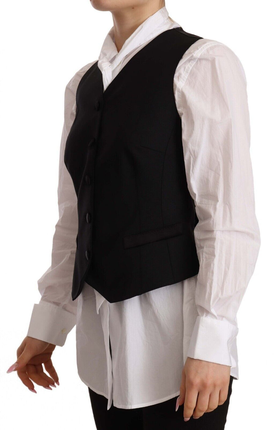 Dolce & Gabbana 50% Viscose vest in black