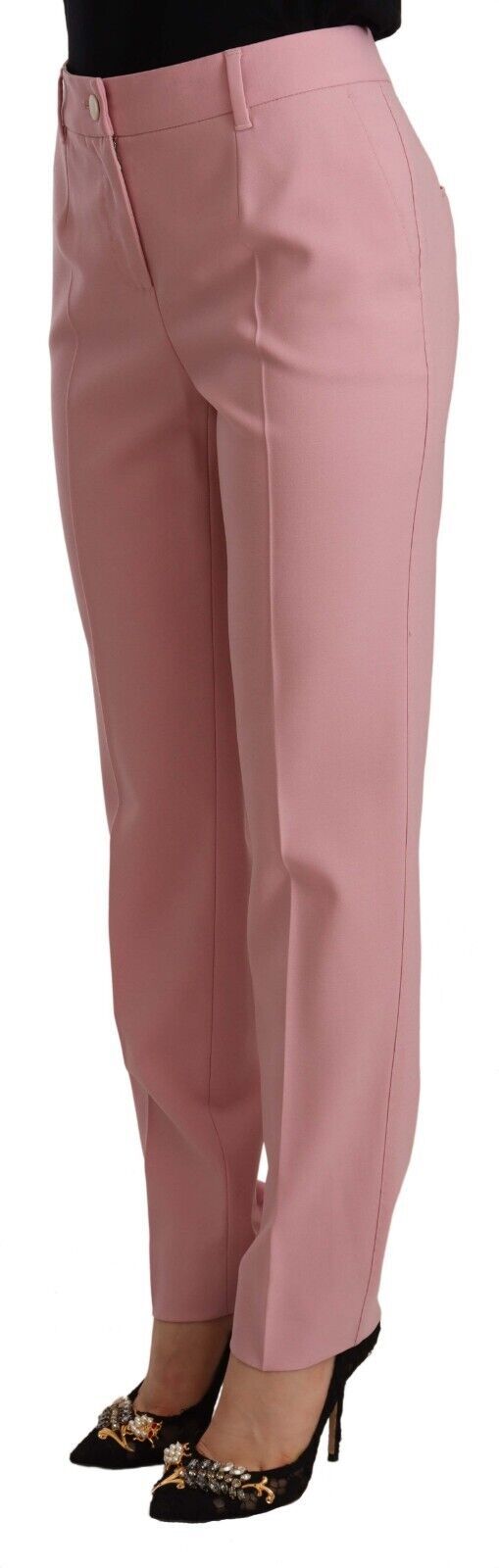 Dolce & Gabbana 99% Virgin Wool 1% Elastane trousers in pink