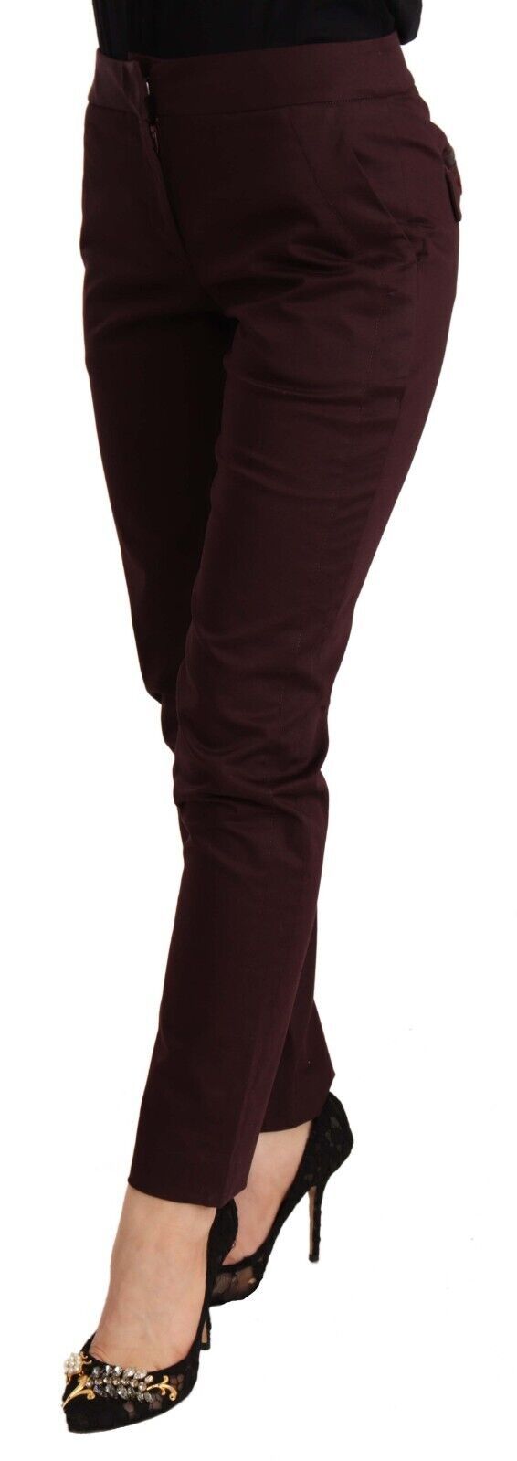 Just Cavalli trousers in burgundy