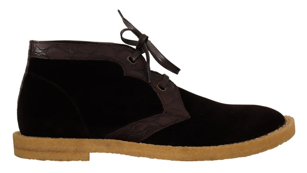 Dolce & Gabbana Velvet boot in brown