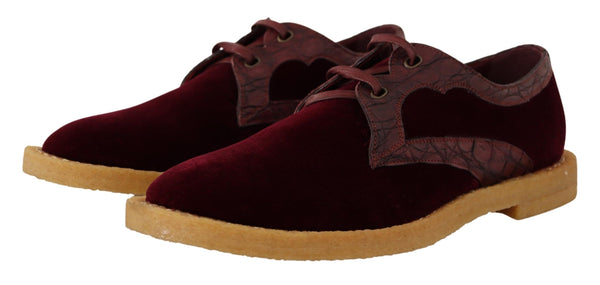 Dolce & Gabbana Velvet flat in burgundy