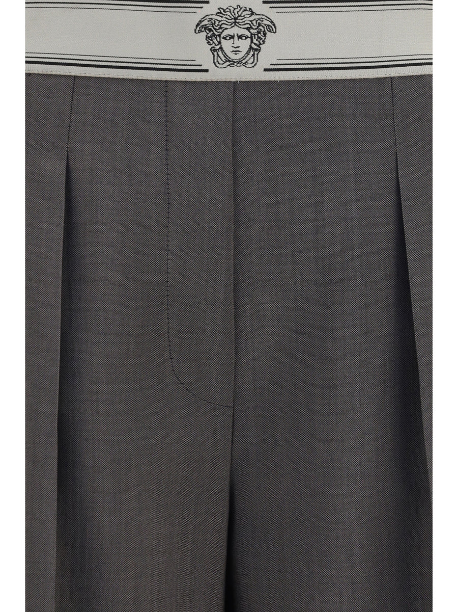 Pants Wool And Mohair Cold Grey Merino Trousers