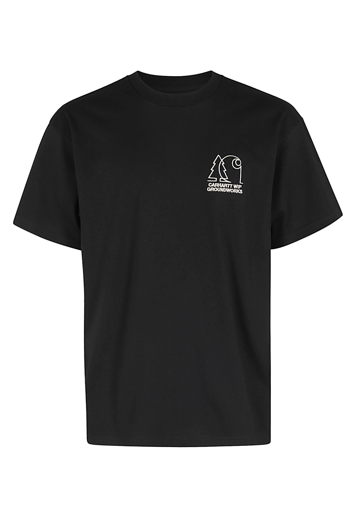 Ss Groundworks Black Cotton T-shirt