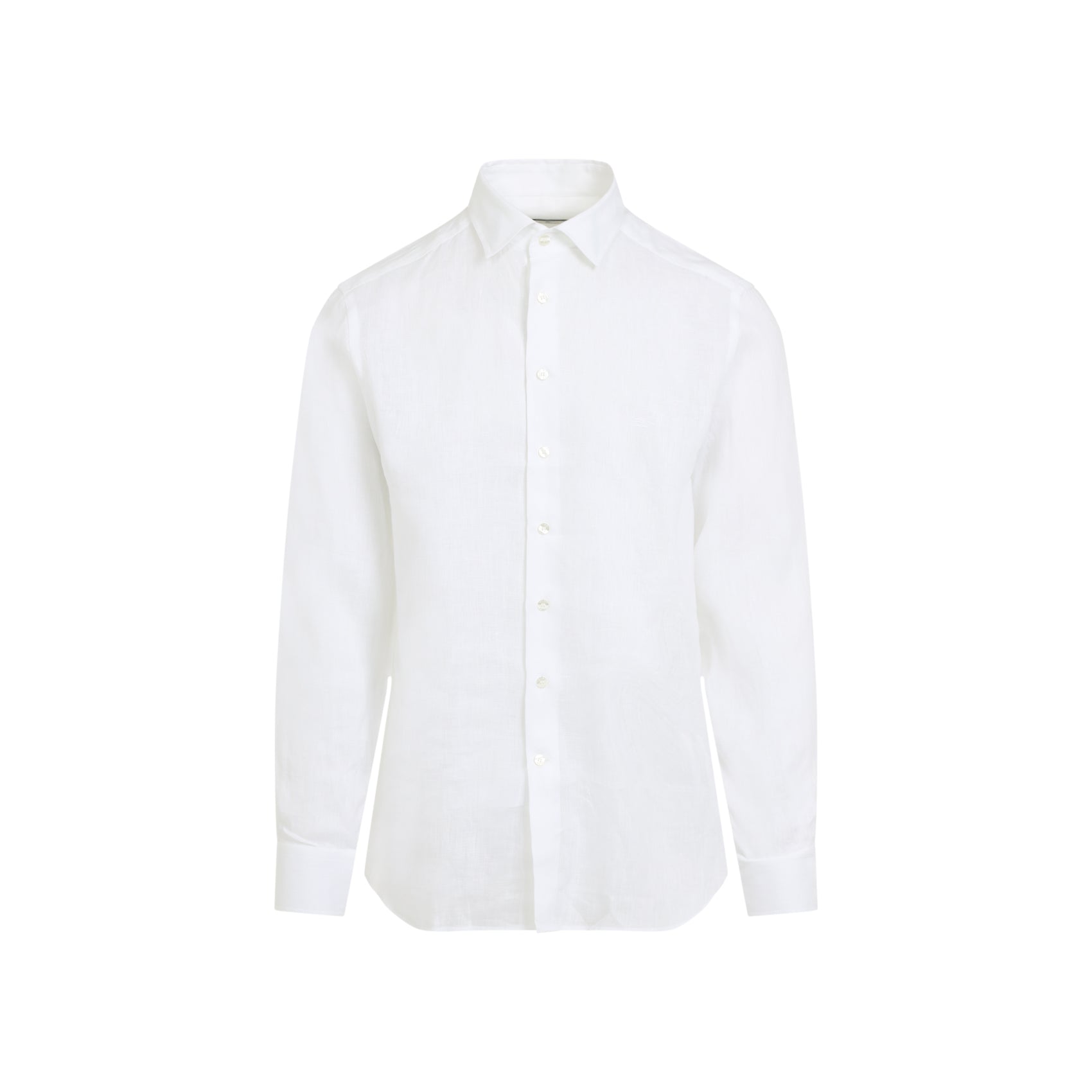 Roma Logo Shirt White Linen