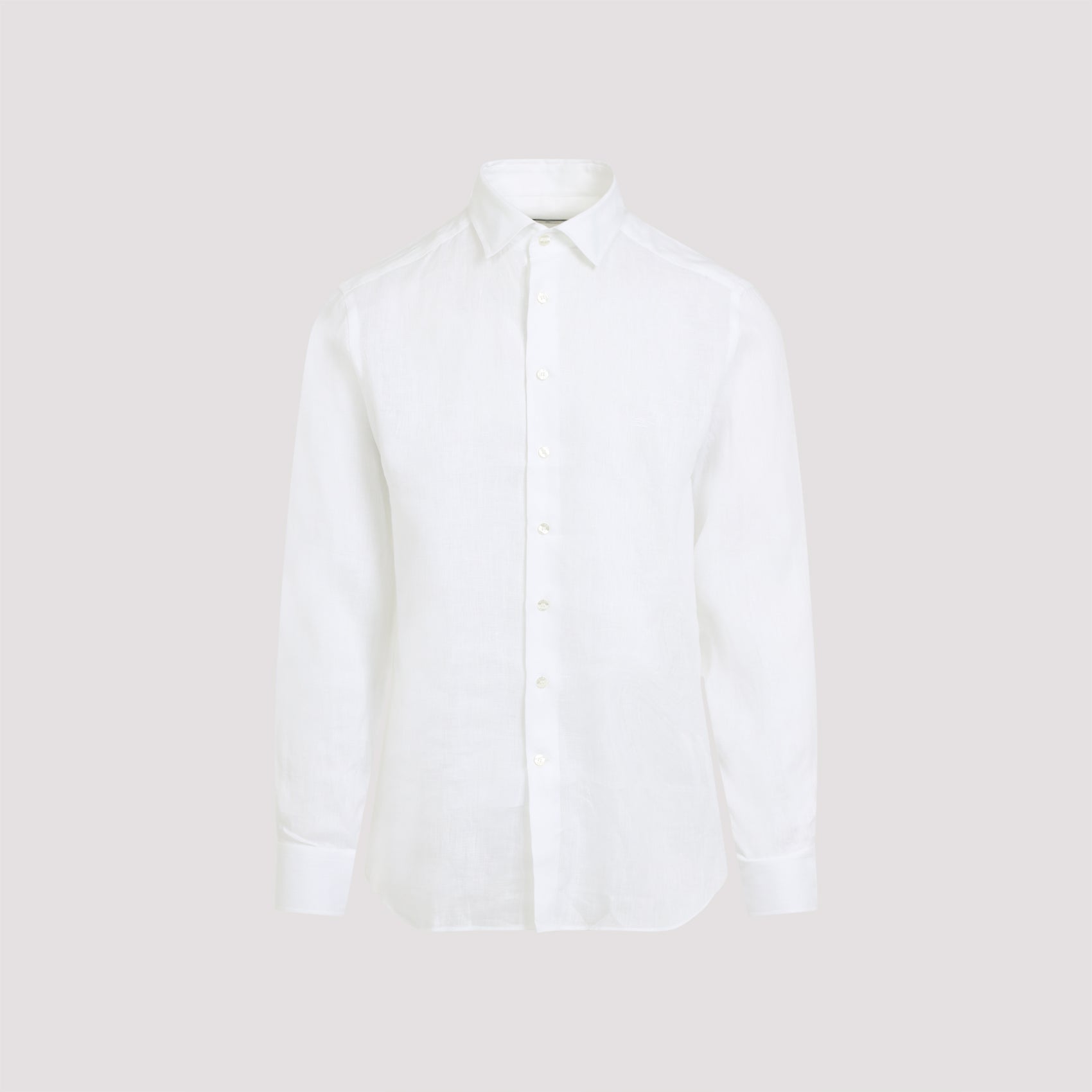Roma Logo Shirt White Linen
