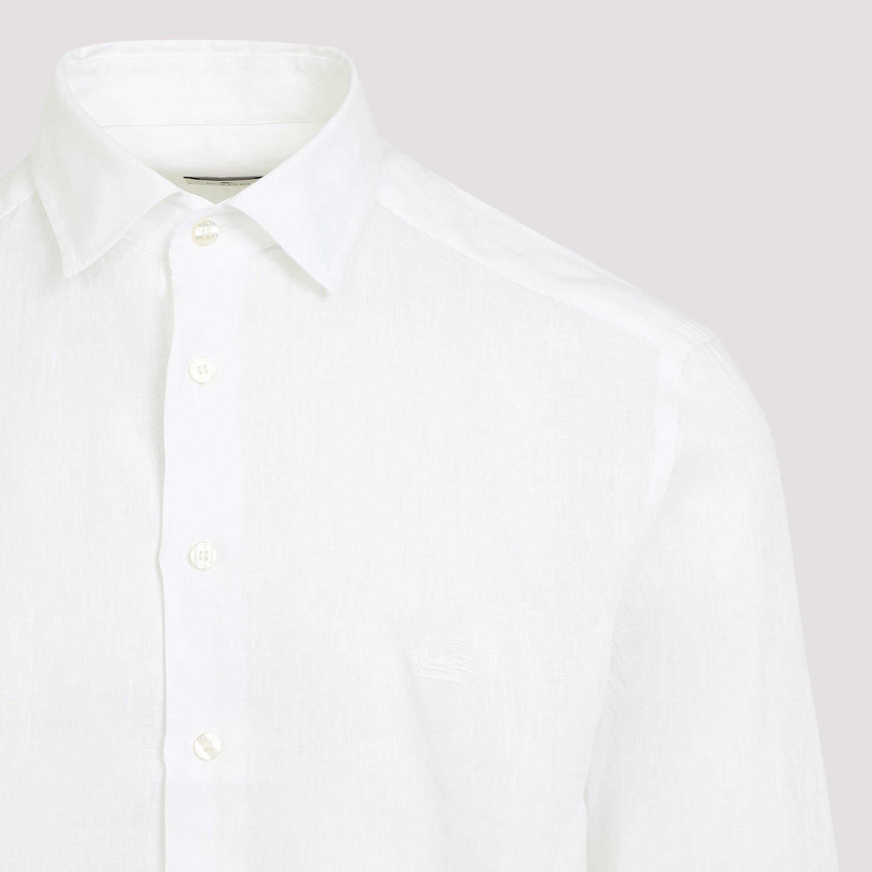 Roma Logo Shirt White Linen