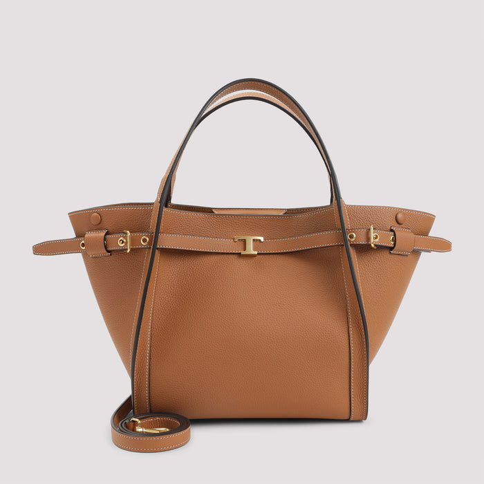 Tim Shopping Bag Brown Leather