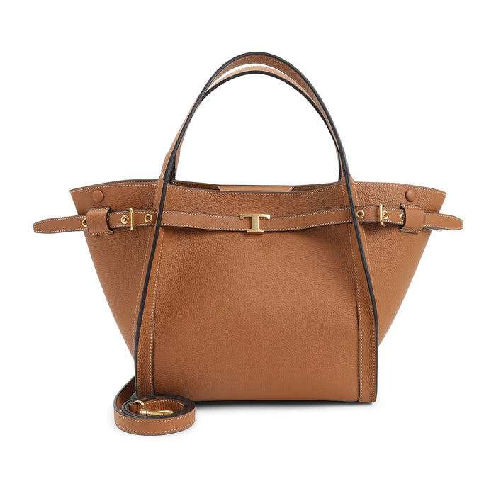 Tim Shopping Bag Brown Leather