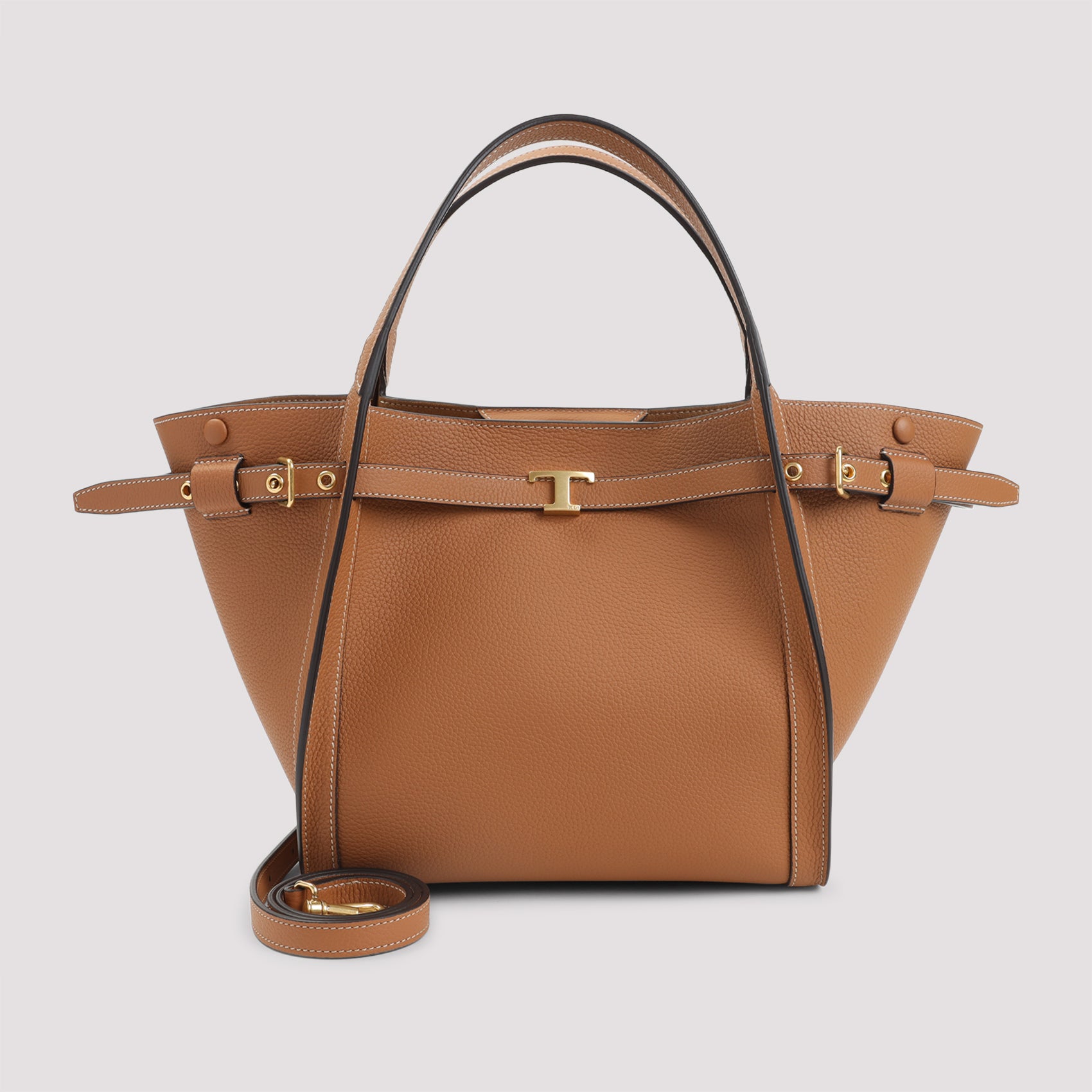 Tim Shopping Bag Brown Leather