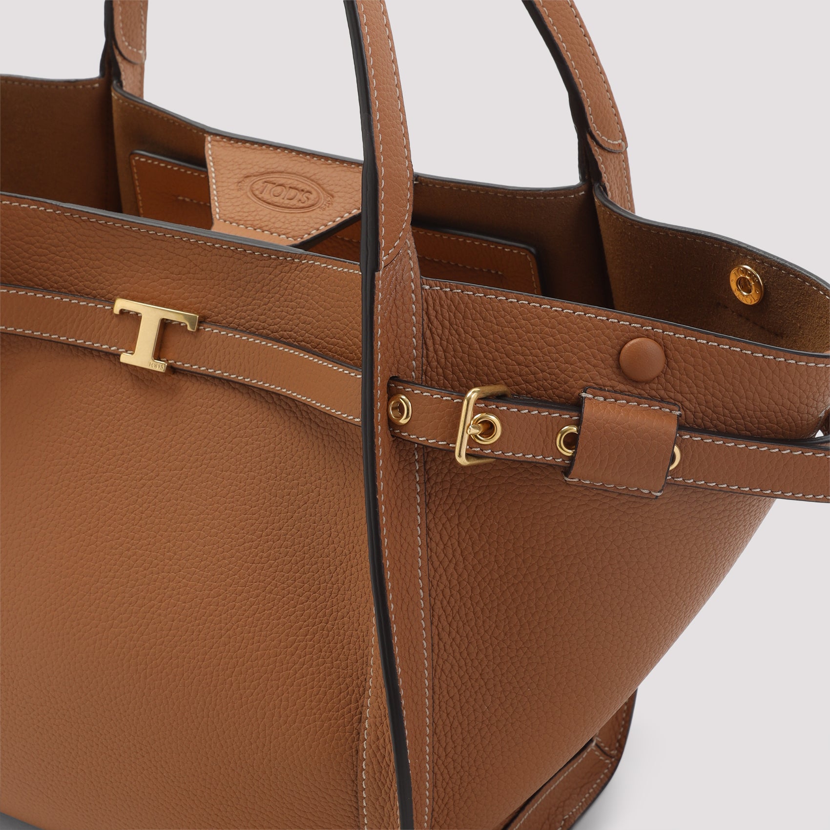 Tim Shopping Bag Brown Leather