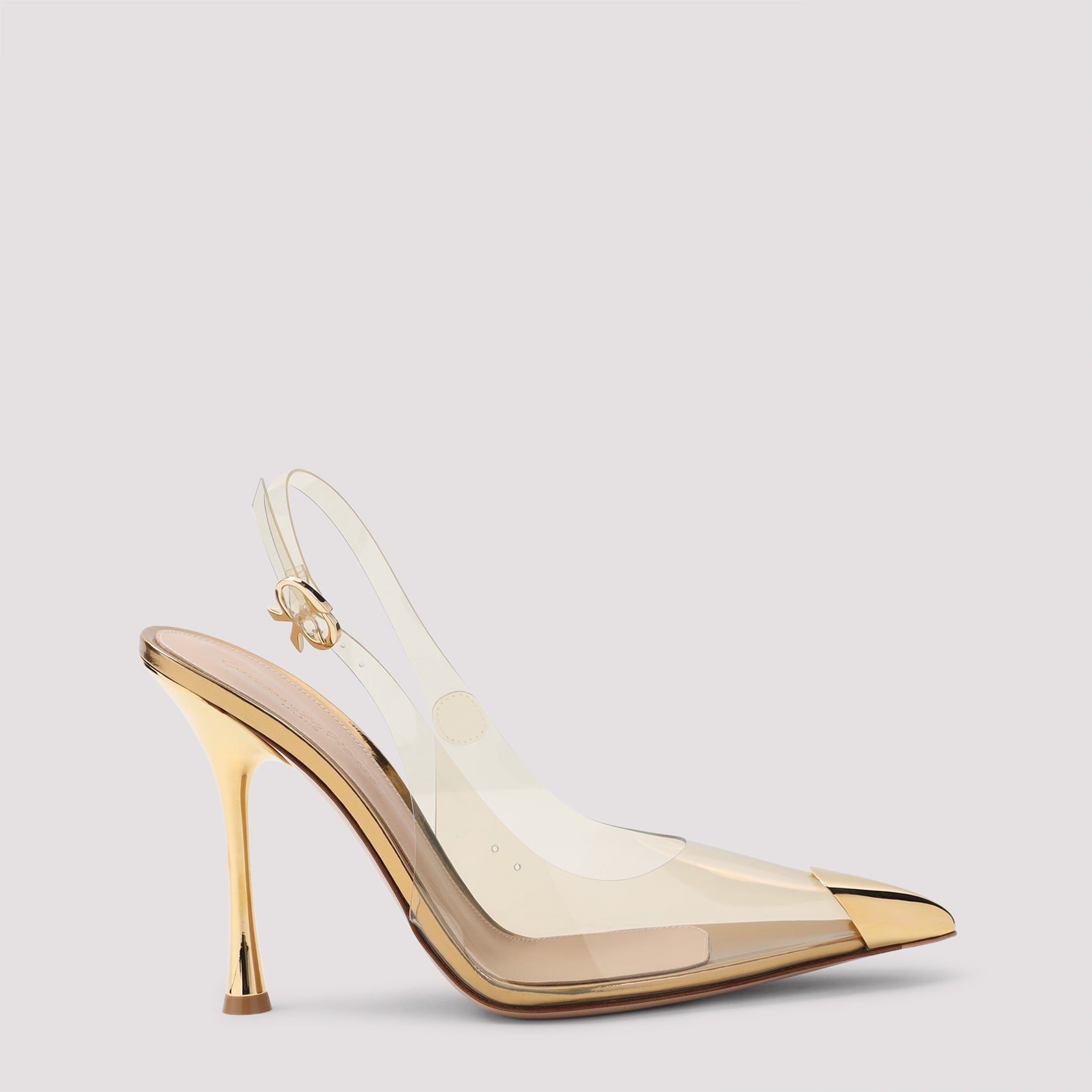 Plexi Pump Metallic Leather Shoe