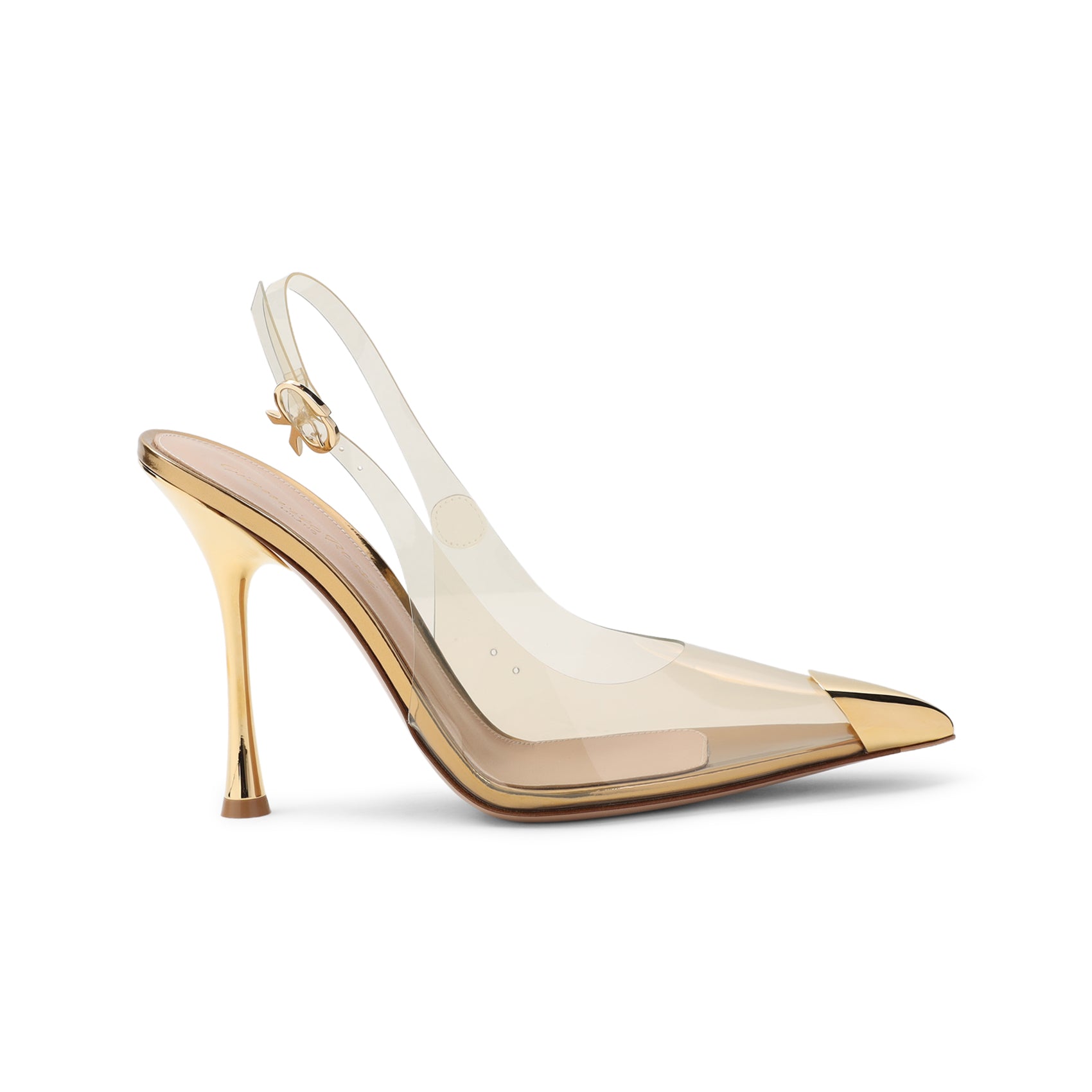 Plexi Pump Metallic Leather Shoe
