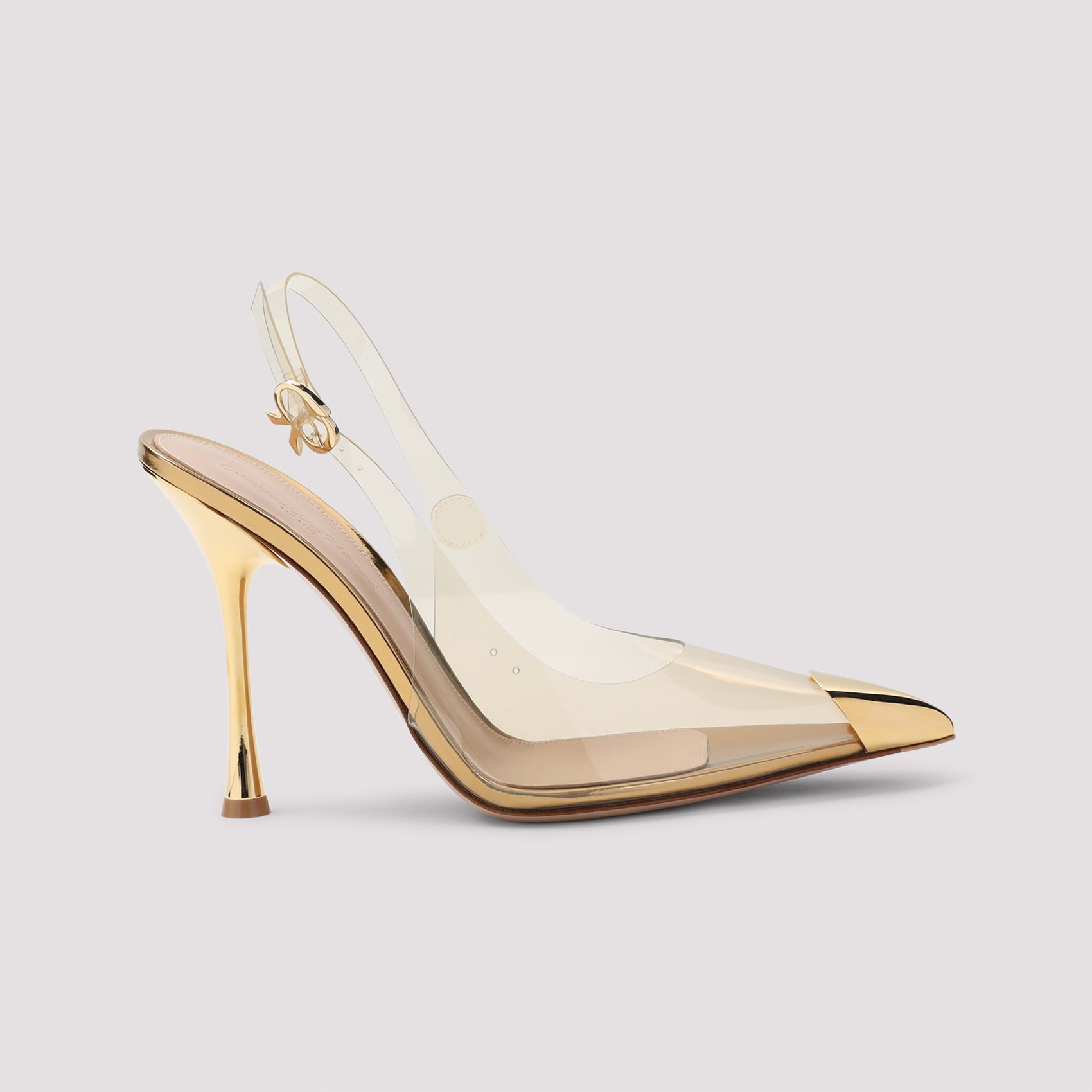 Plexi Pump Metallic Leather Shoe