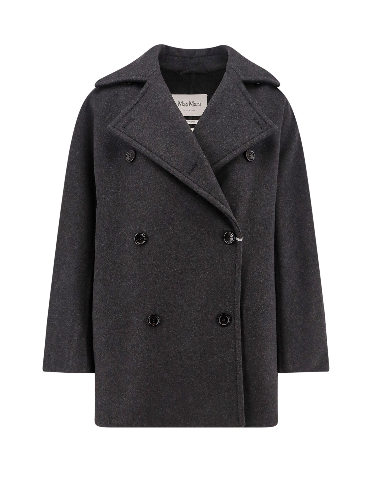 Max Mara Coats Grey Lana Vergine Cashmere