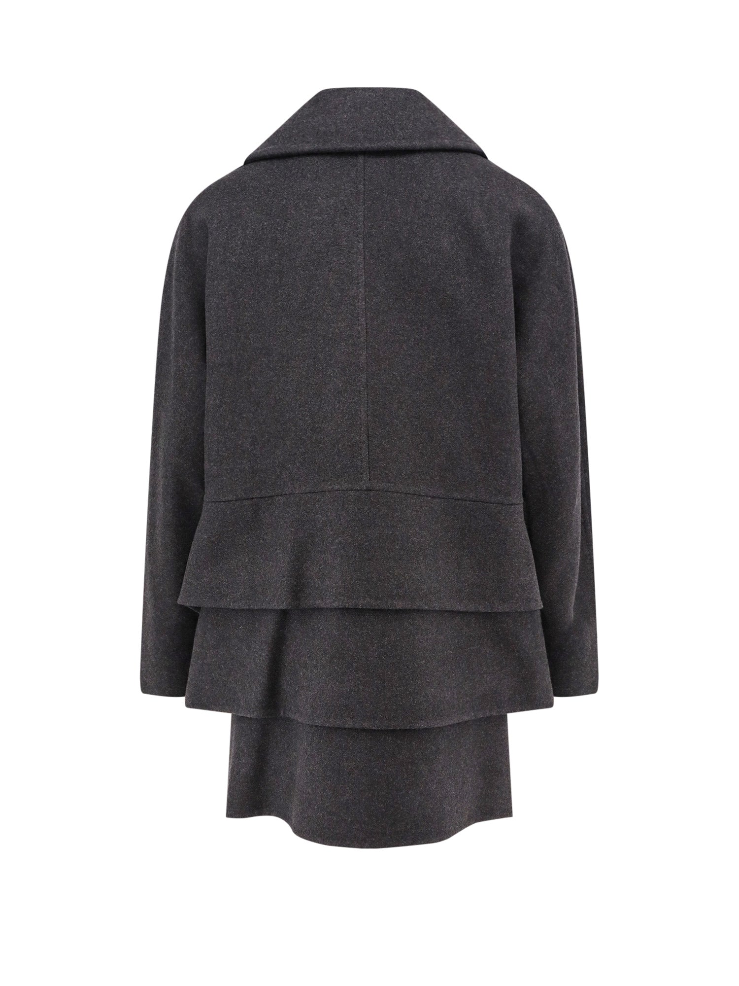 Max Mara Coats Grey Lana Vergine Cashmere