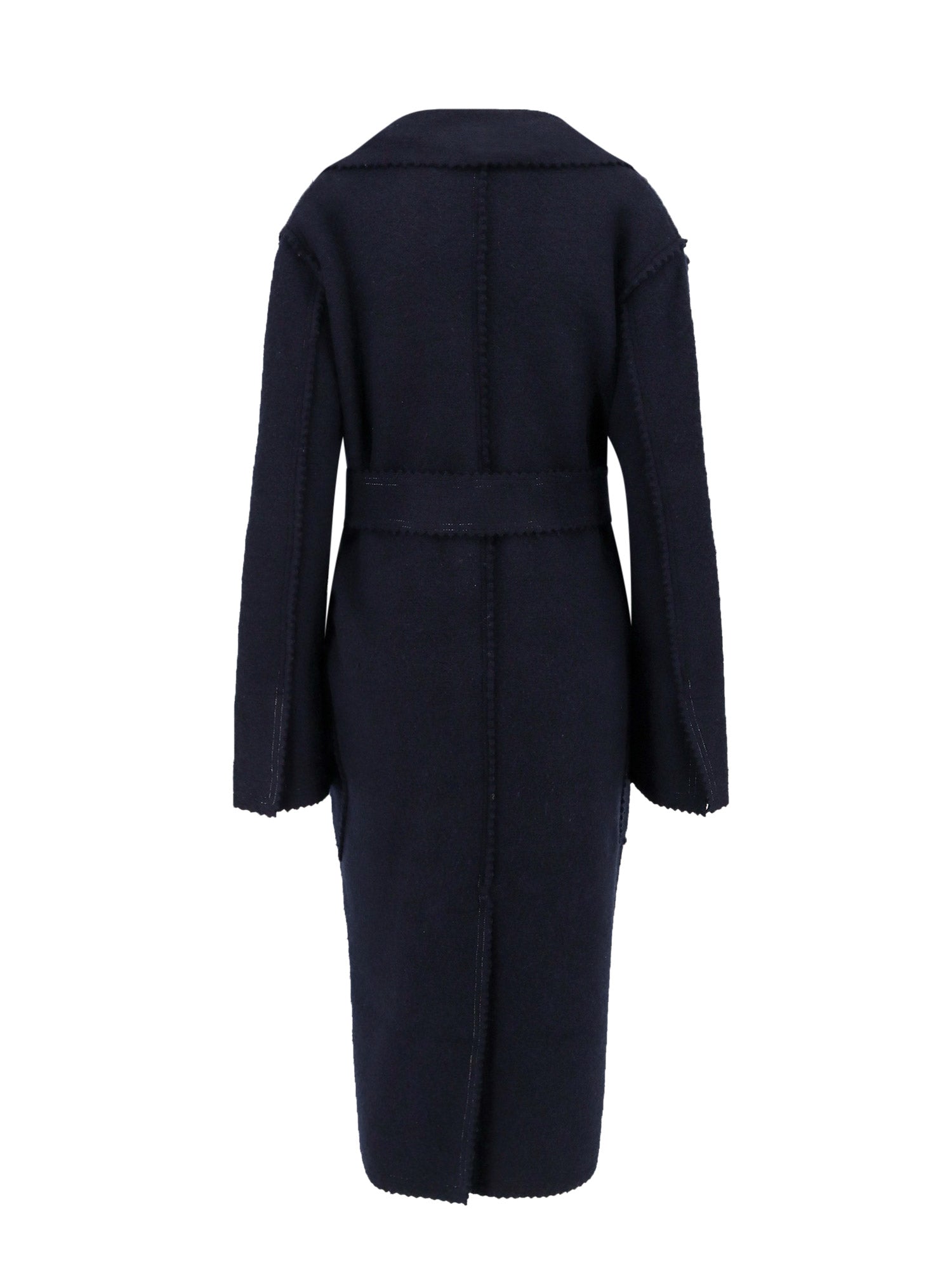 Max Mara Coats Blue Lana Cashmere