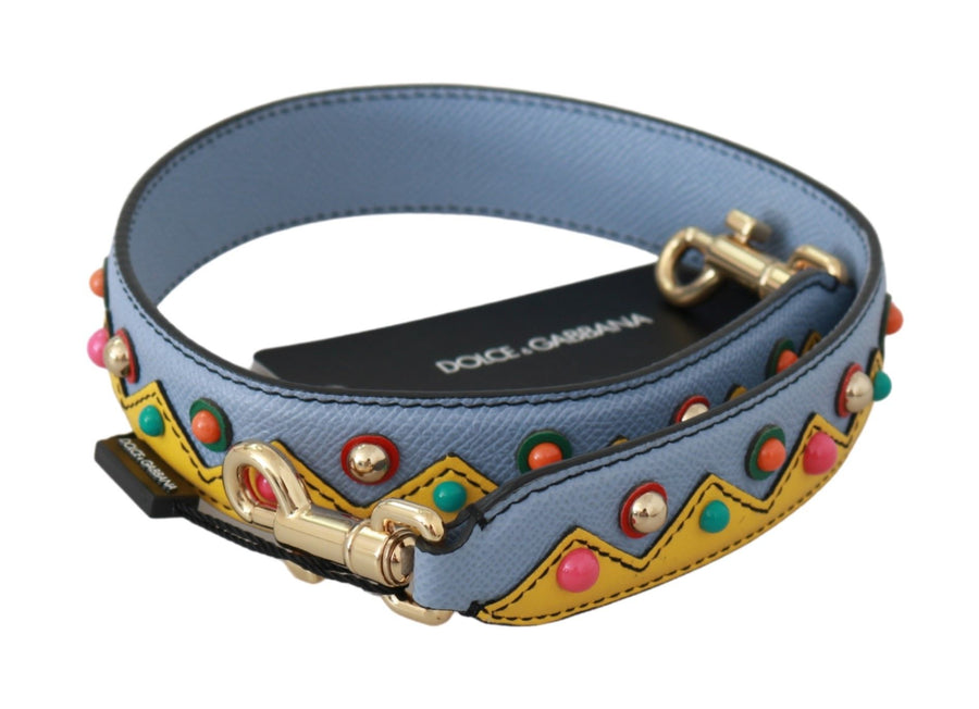 Dolce & Gabbana 100% Leather shoulder strap in blue