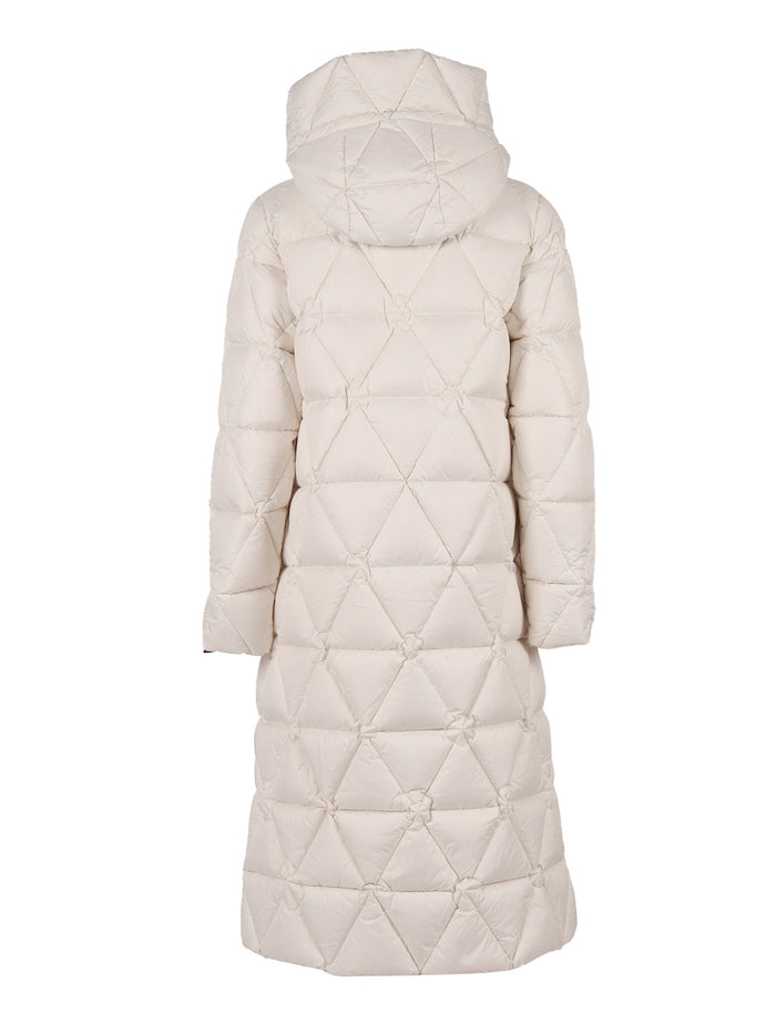 Ruenne Thermo Microfiber Down Jacket White Long Puffer