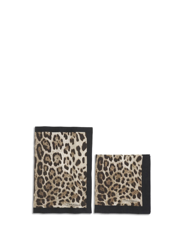 Linen Placemat And Napkin Set Leopardo Extras