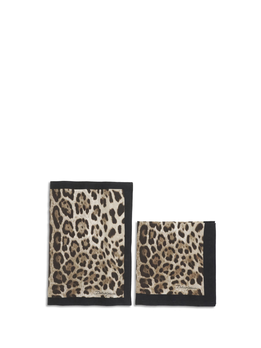 Linen Placemat And Napkin Set Leopardo Extras