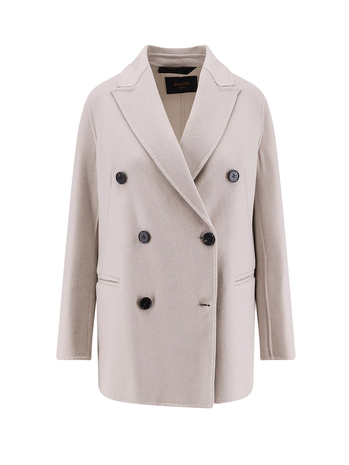 Paltò Coats Bianco Grigio Lana
