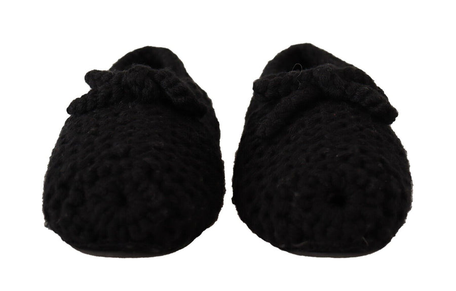 Dolce & Gabbana Wool flat in black