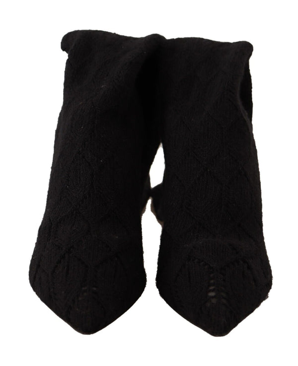 Dolce & Gabbana Fabric upper boot in black