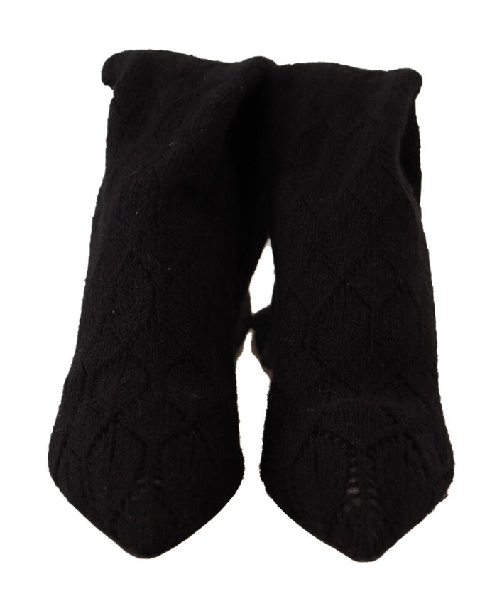 Dolce & Gabbana Fabric upper boot in black