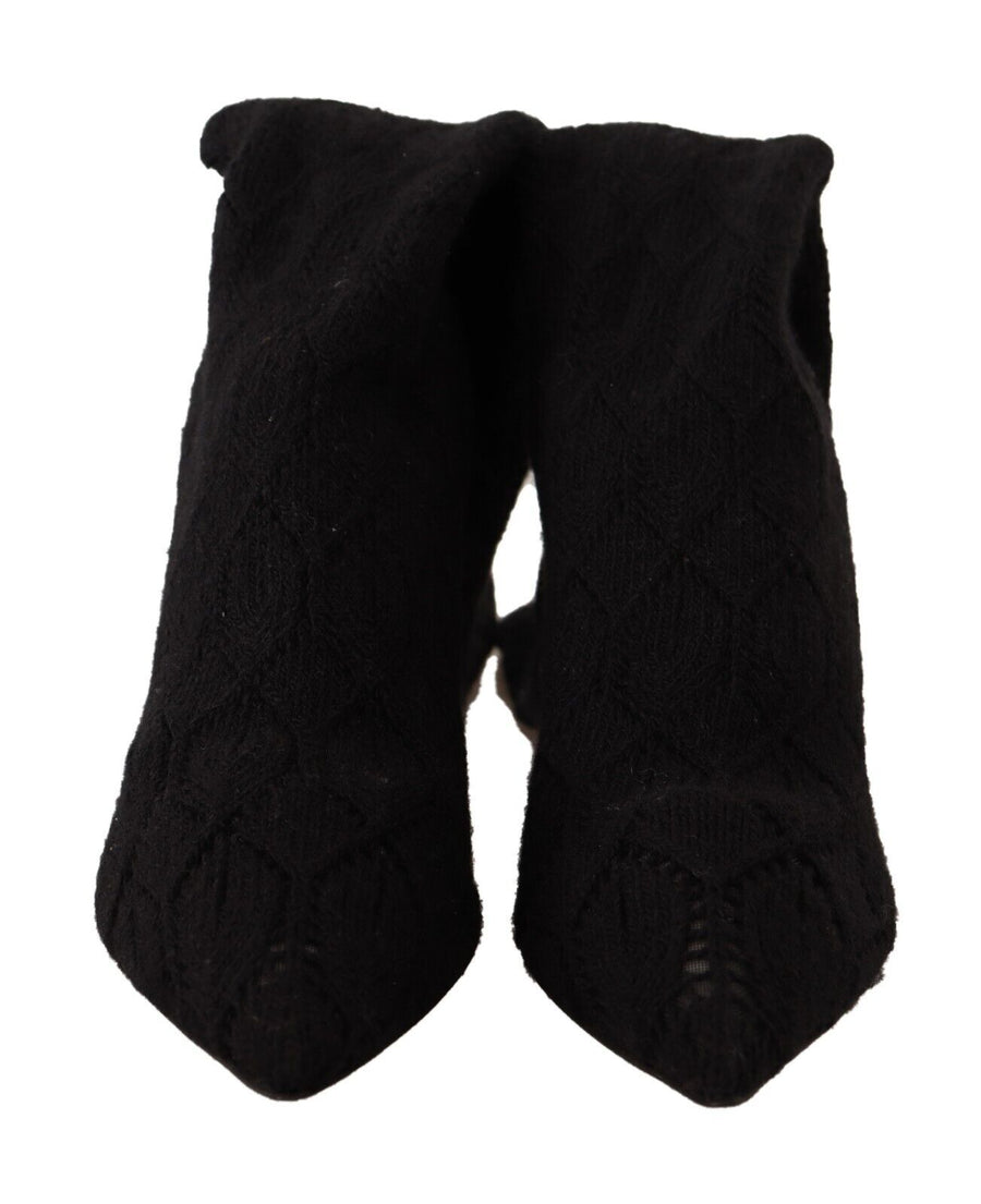 Dolce & Gabbana Fabric upper boot in black
