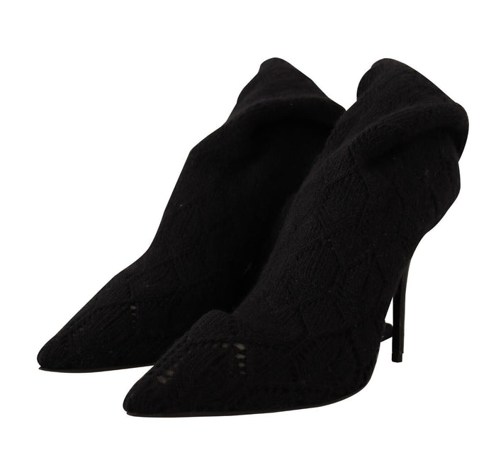 Dolce & Gabbana Fabric upper boot in black — view 2