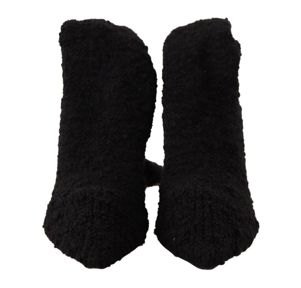 Dolce & Gabbana Fabric upper boot in black