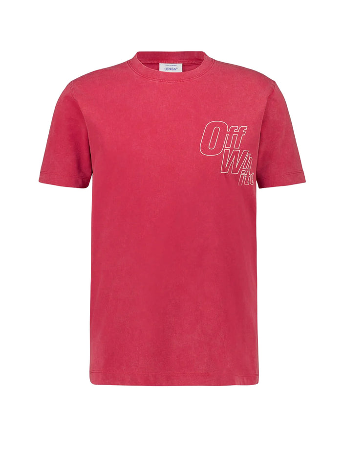 Off White T-shirts and Polos Coral Red - W Cotone