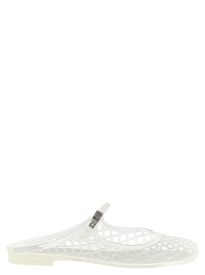 Mello Mary Jane Jelly sabots White Flat Shoes