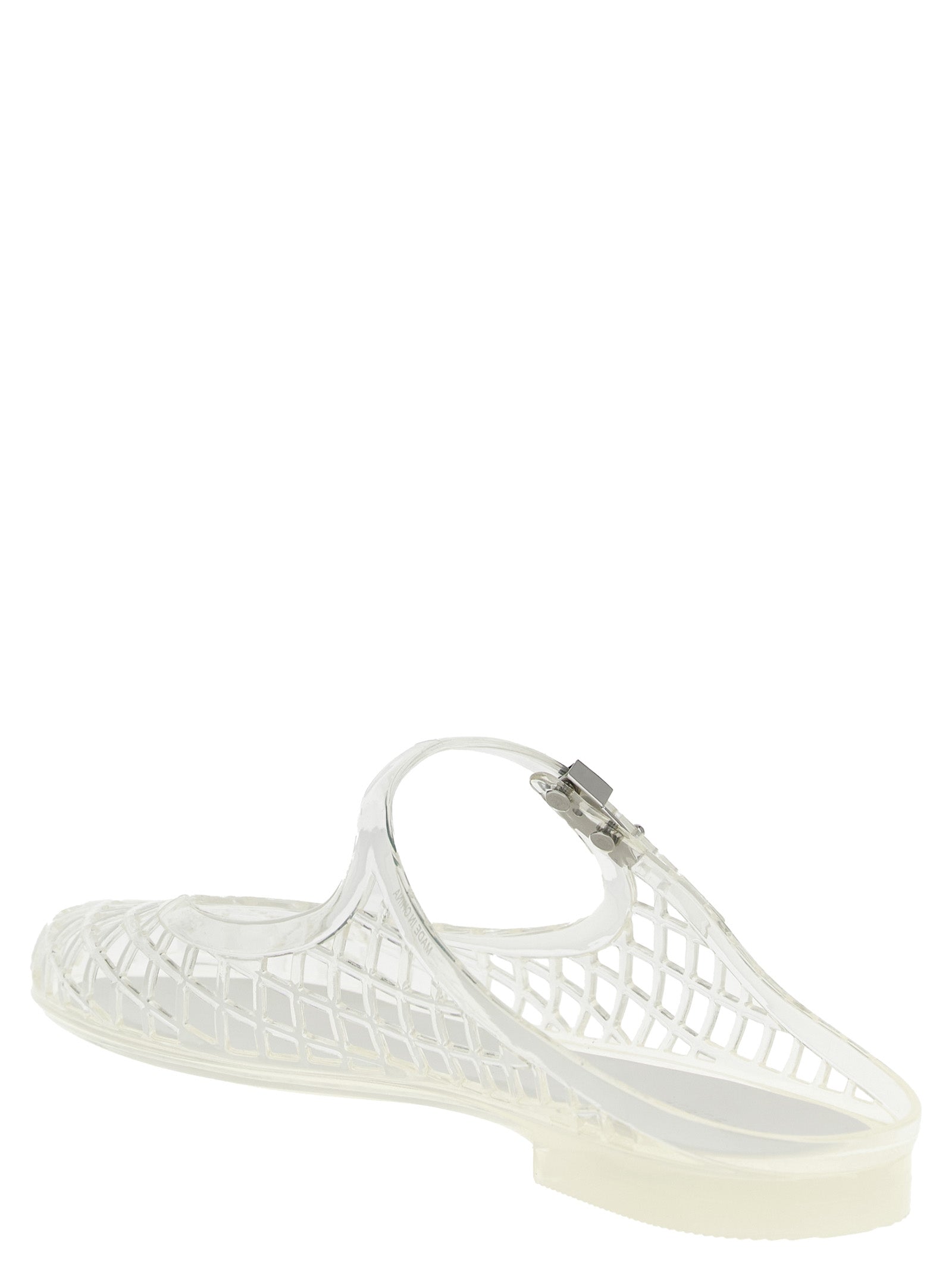 Mello Mary Jane Jelly sabots White Flat Shoes
