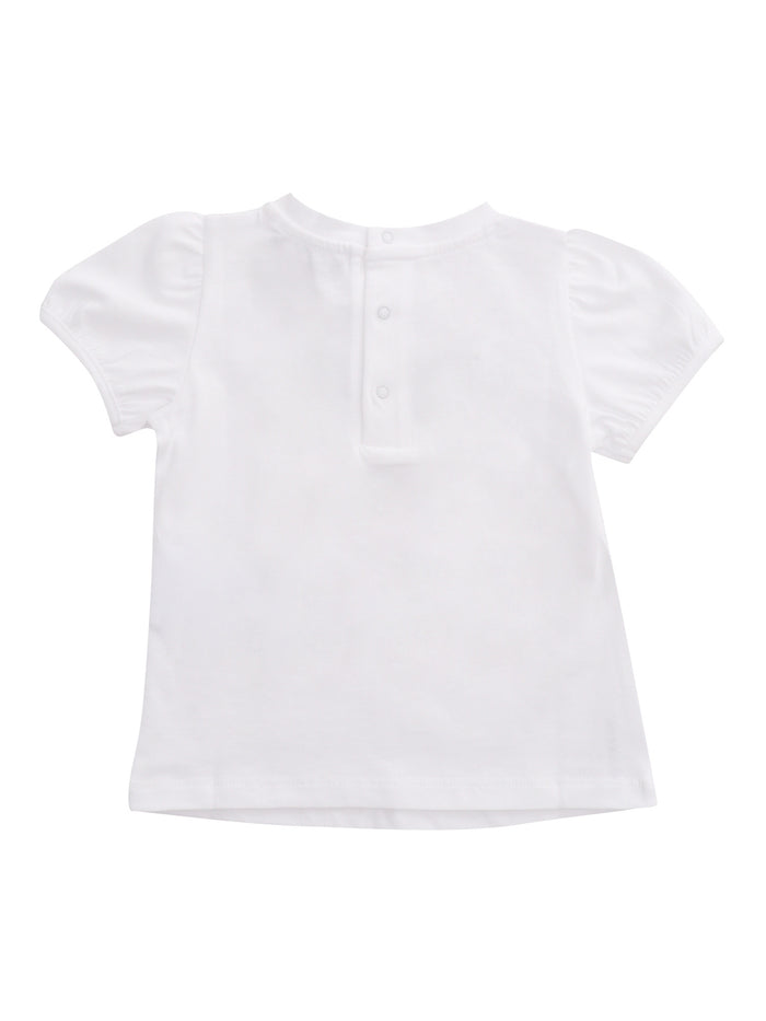 White t-shirt with logo Cotton Blouse