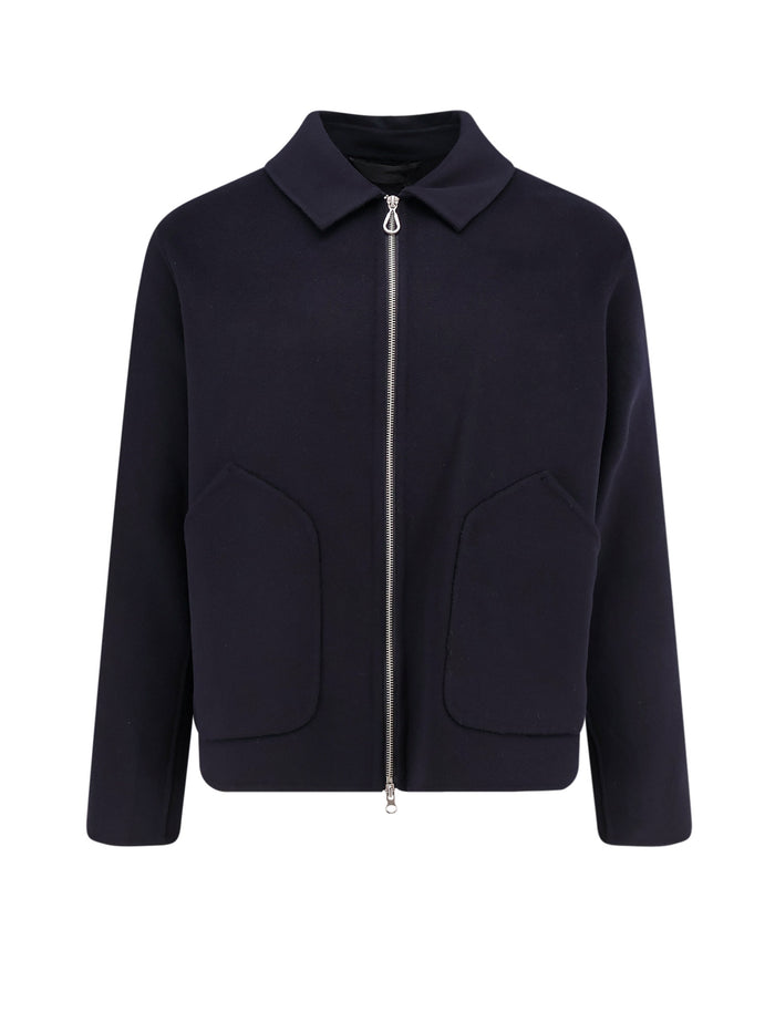 Paltò Coats Blue Lana Nylon