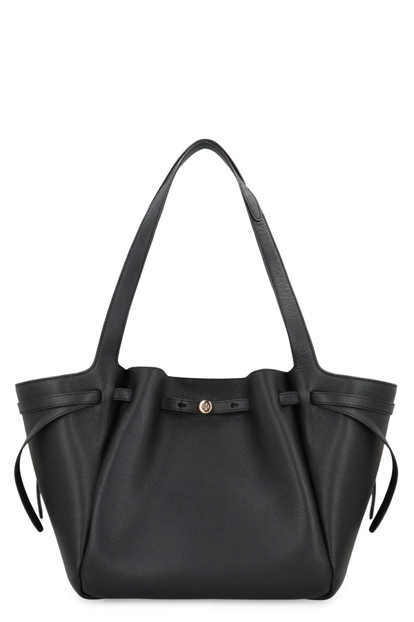 Tote Bag Romy Smooth Leather Black Cow Hide