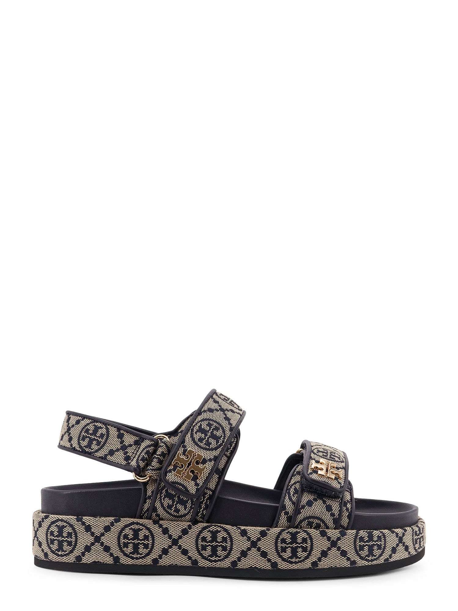Tory Burch Sandals Perfect Navy Tessuto Jacquard