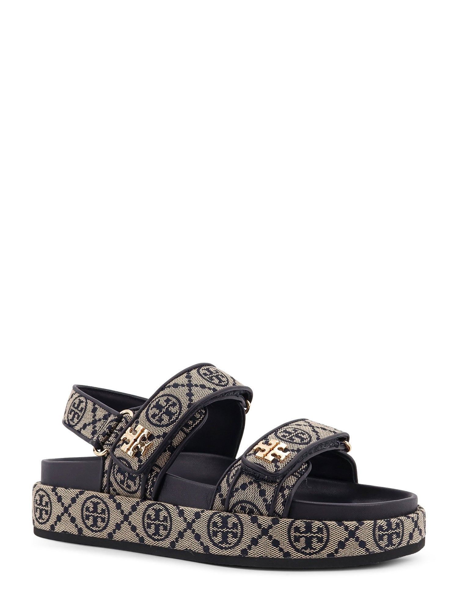 Tory Burch Sandals Perfect Navy Tessuto Jacquard