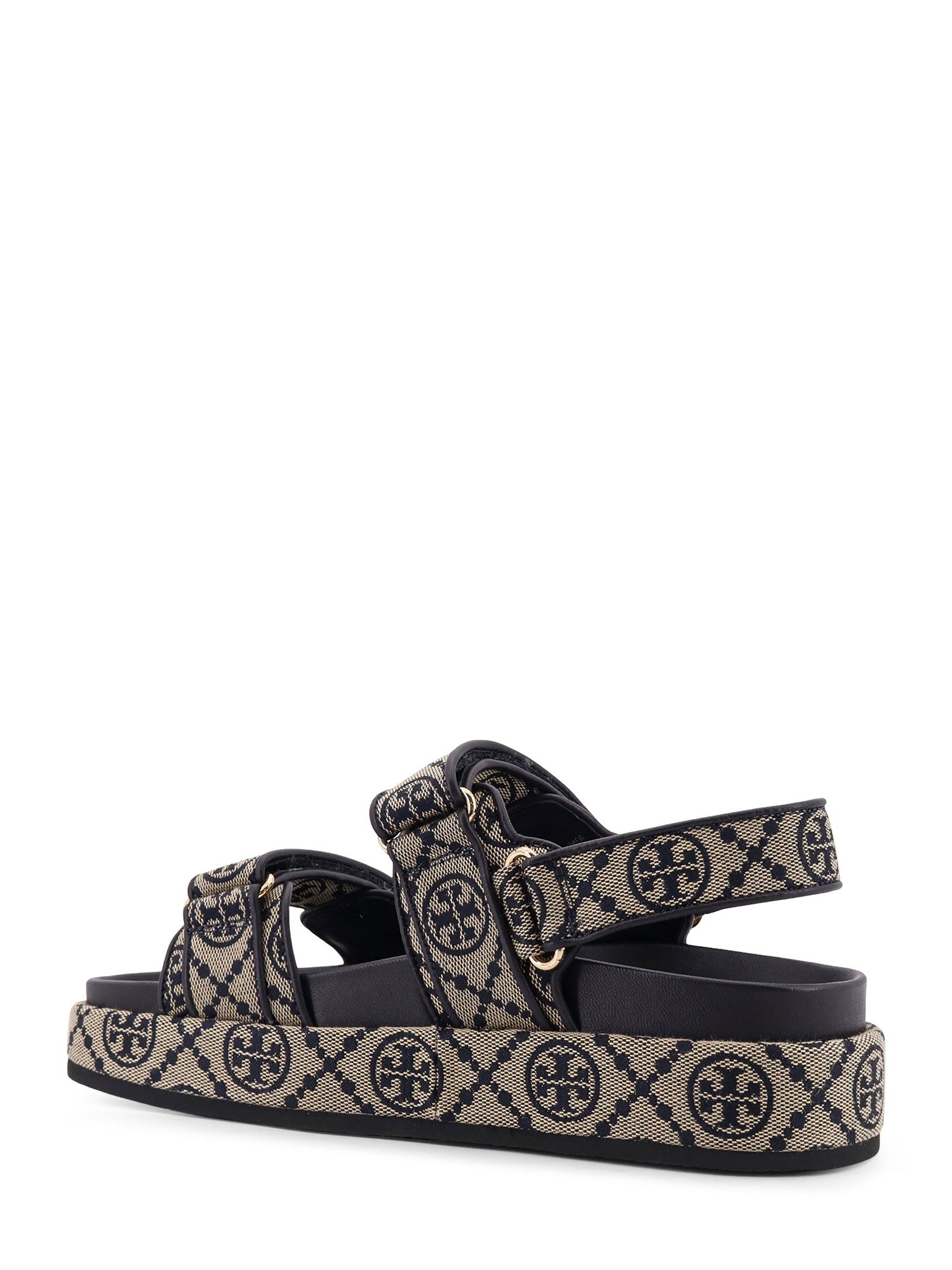 Tory Burch Sandals Perfect Navy Tessuto Jacquard