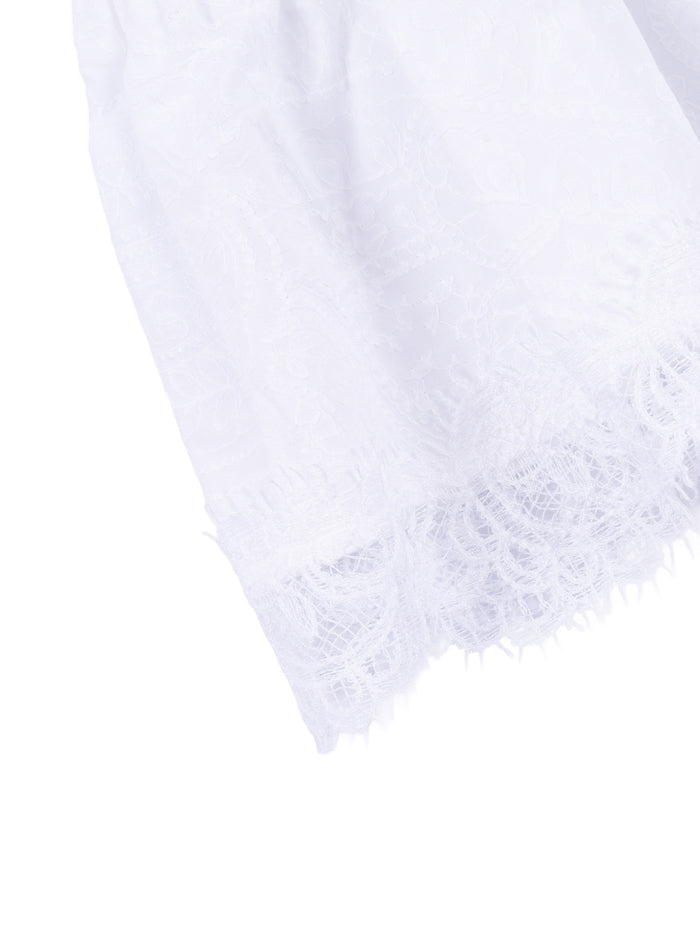 AUSTIN TOP IN EMBROIDERED MUSLIN White Cotton